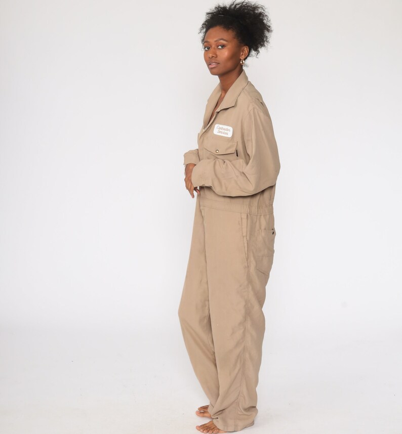 Tan Boiler Suit 80s Coveralls Pants Jumpsuit Boilersuit Etsy