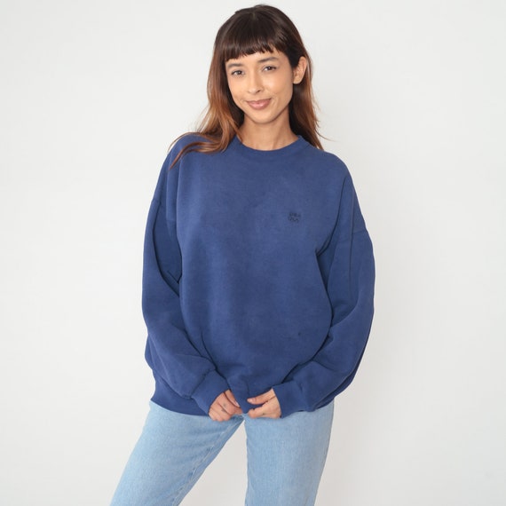 USA Sweatshirt 90s Blue Crewneck Sweatshirt Embro… - image 2