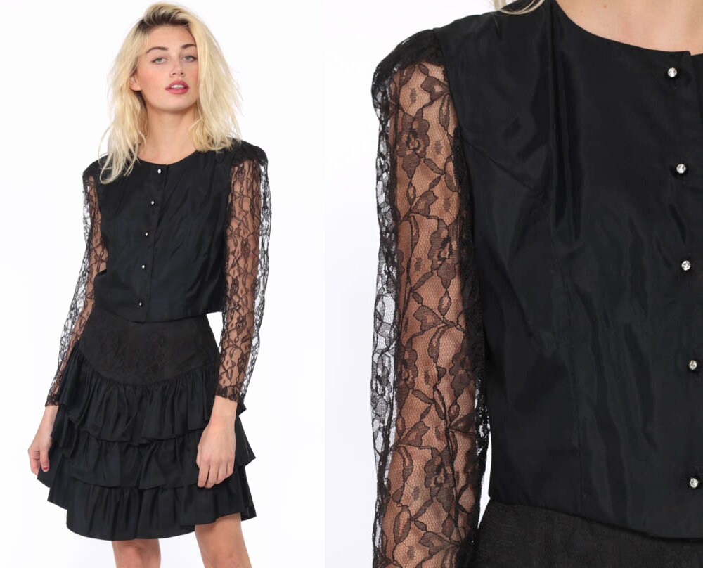 black lace country dress