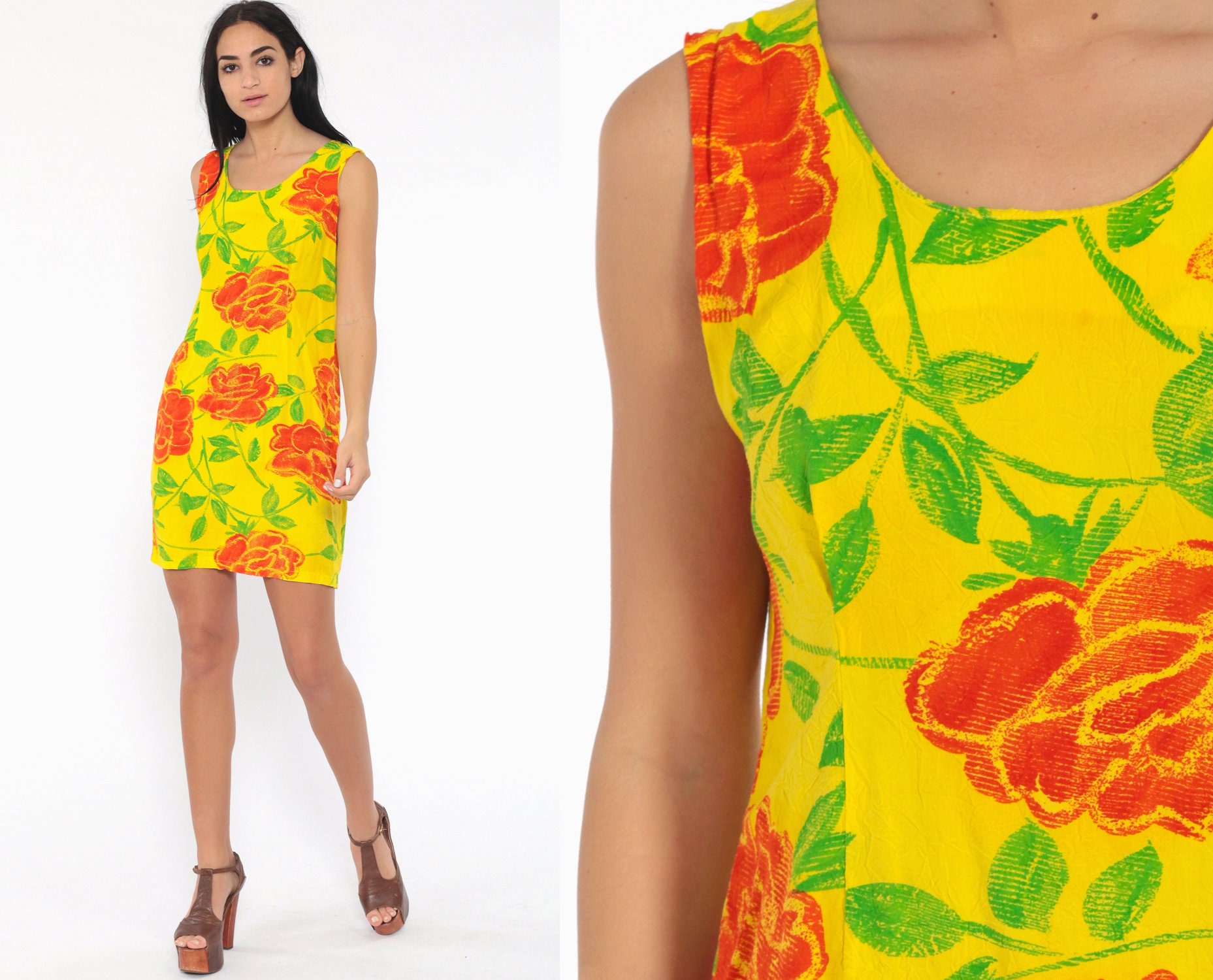 yellow mini sundress