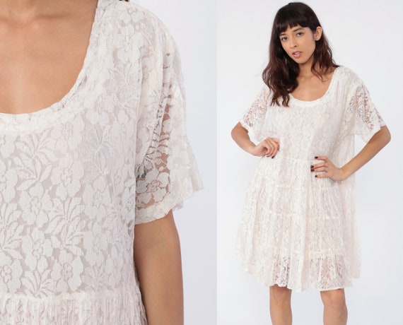 white lace babydoll dress