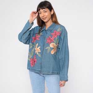 ジャケット・アウター 80s vintage flower denim jeans jacket s-l400.jpg