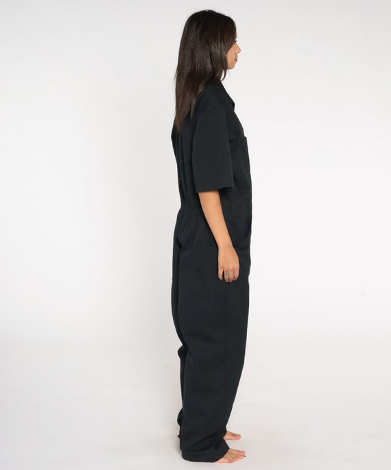 Black Coveralls 90s Retro Workwear Jumpsuit Pants… - image 4