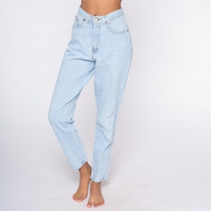 90s Vintage Tapered Jeans Mom Jeans Express High Waist Jeans 1990s High Waisted Denim Pants Blue Hipster Retro Vtg Denim Small 27