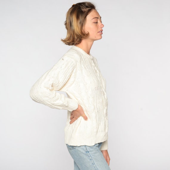 80’s/90's Pastel Green Cable Knit Sweater by Jolie