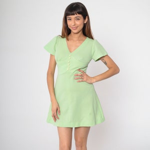 slim fit dress slacks Rubi Green Babydoll Mini Dress - US 16