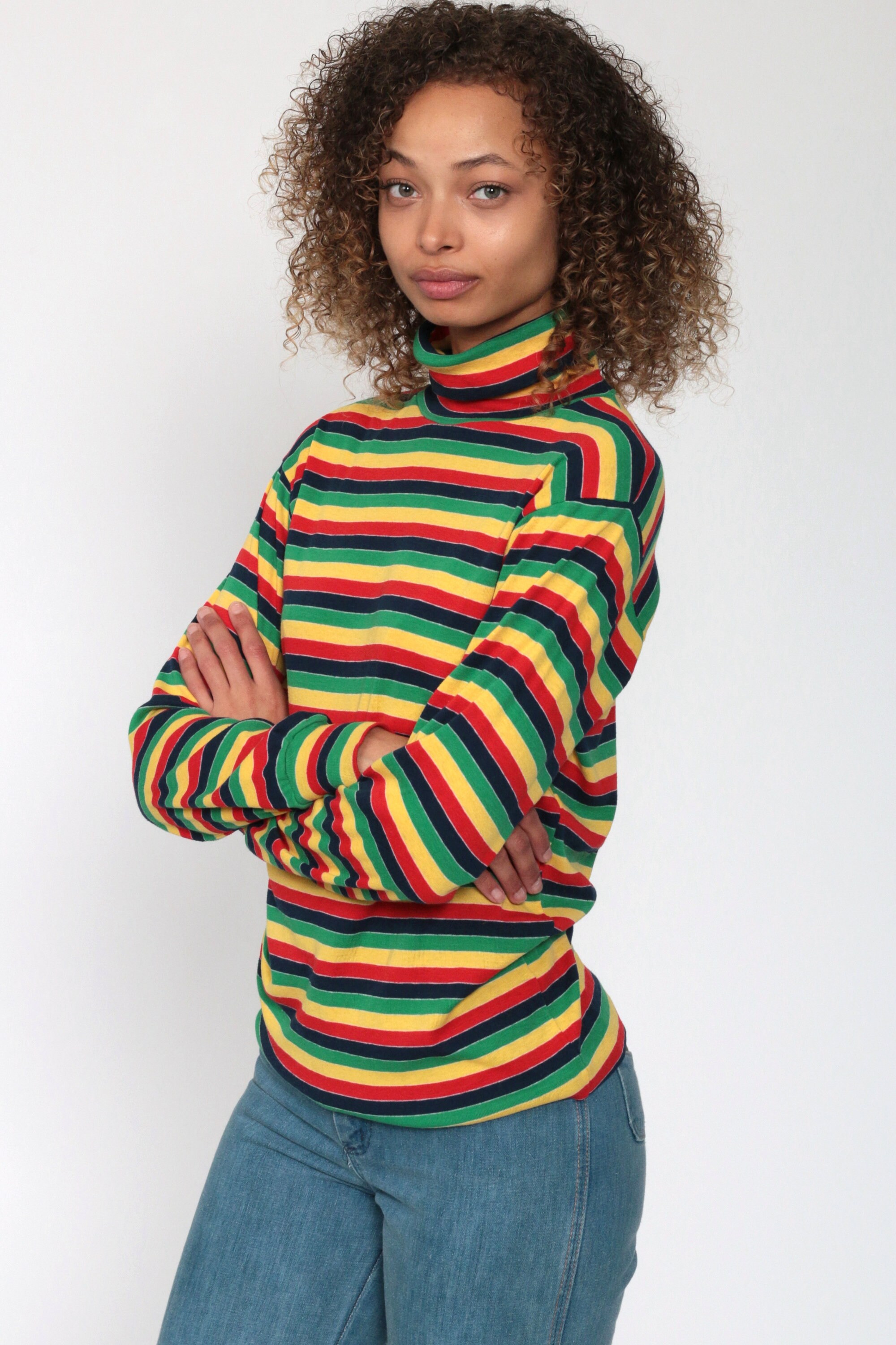80s turtleneck outfit