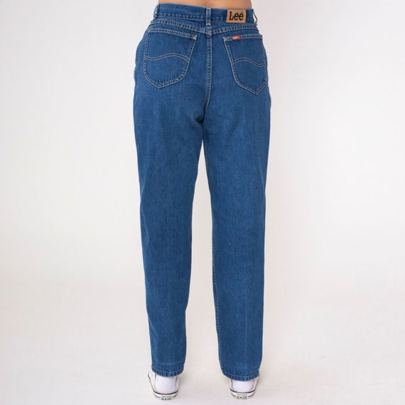 Pleated Lee Jeans 90s Denim Pants High Waist Jean… - image 8