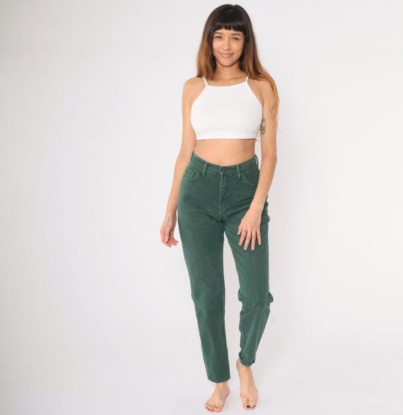 Vintage 1990s Dark Green Denim Jeans Vintage 1990s Dark Green Denim Jeans