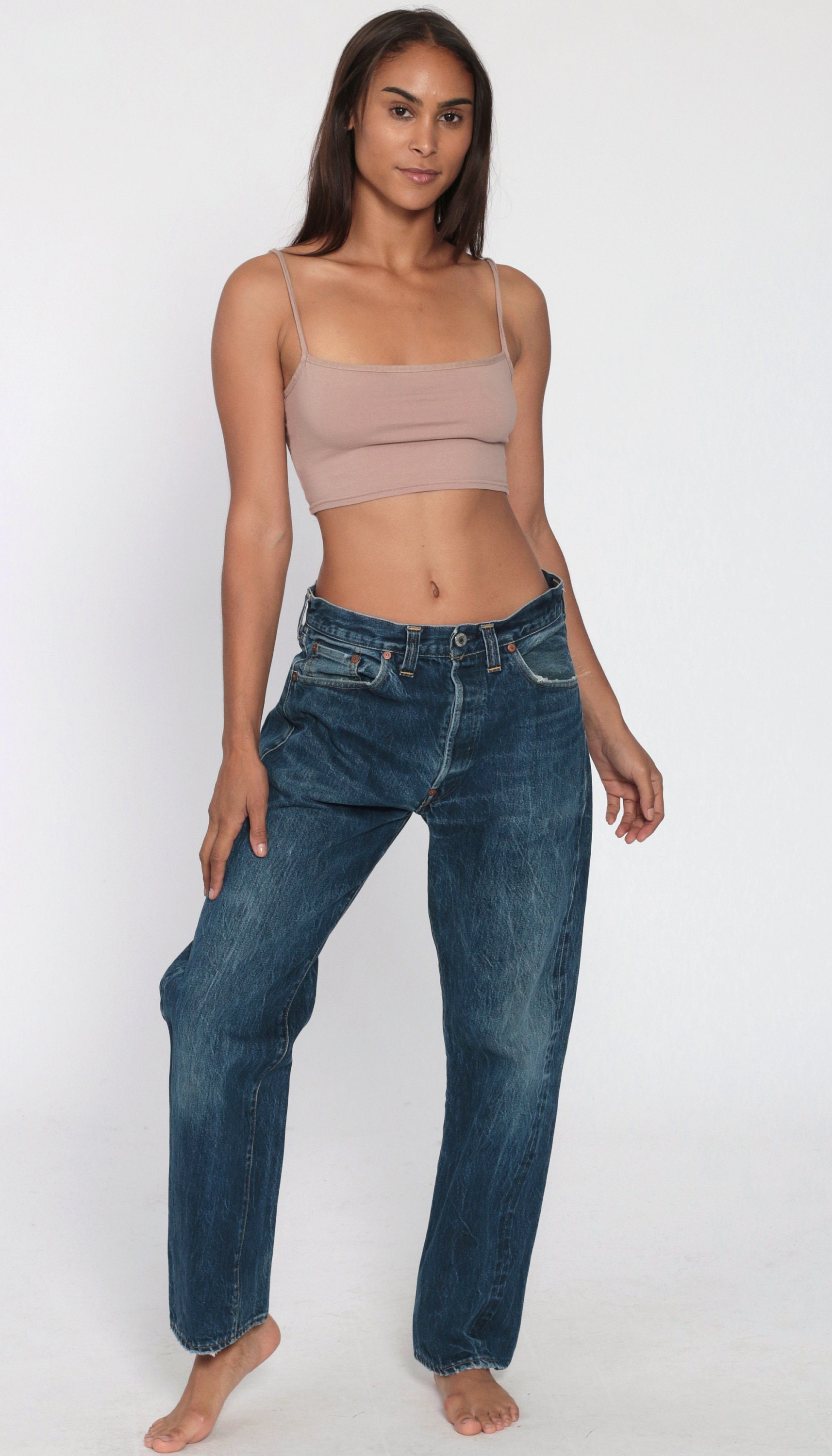 80s Levis Jeans 32 Boyfriend Jeans Distressed Denim Pants 1980s Blue Jeans High Waist Jeans Mom