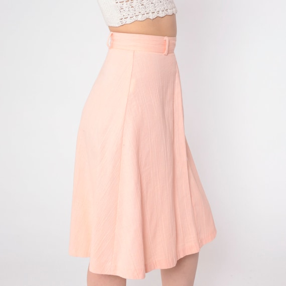Baby Pink Skirt 80s A Line Mini Skirt High Waisted A-Line Retro Basic Preppy Simple Plain Pastel Summer Minimal Girly Vintage 1980s Small S