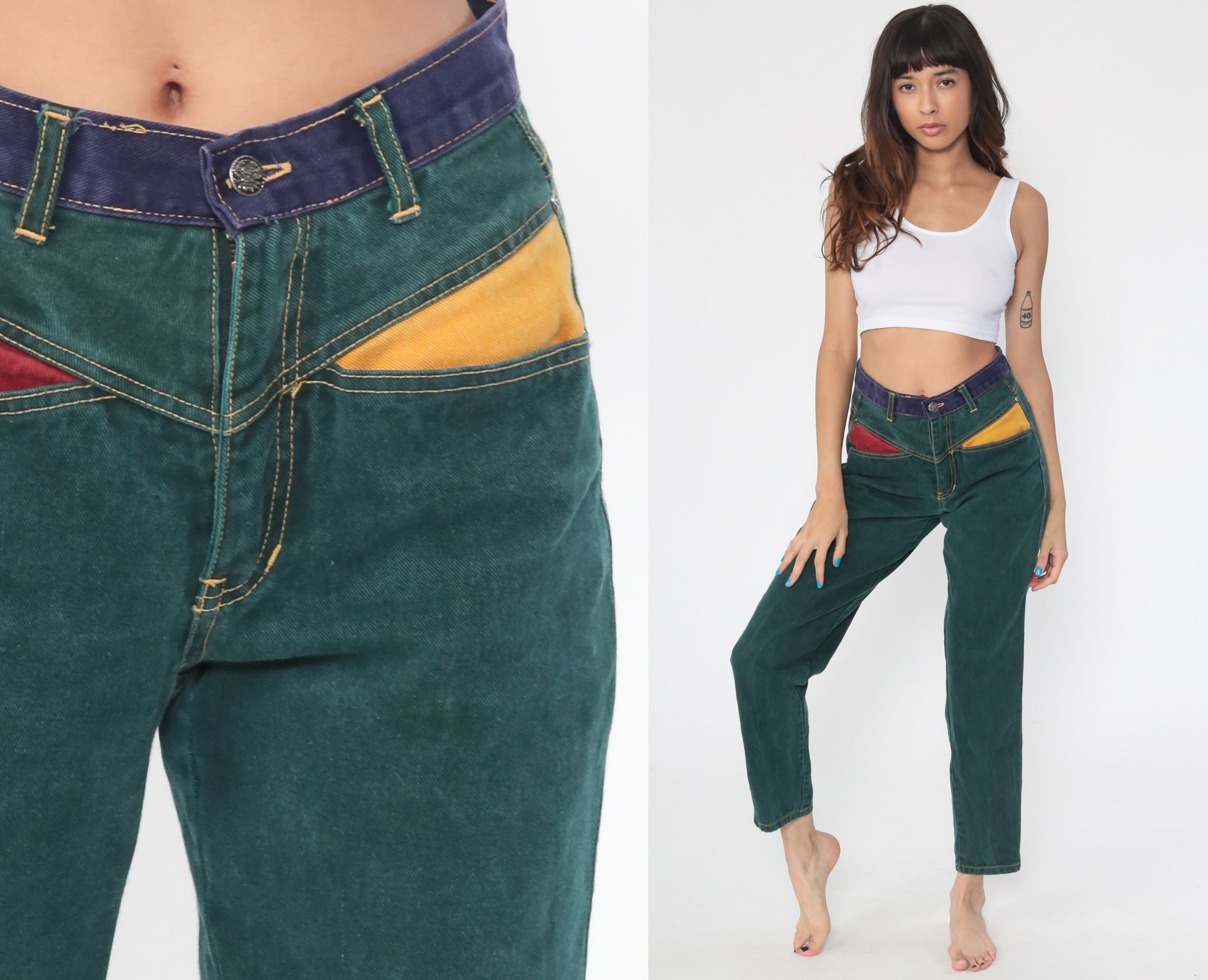 colored mom jeans
