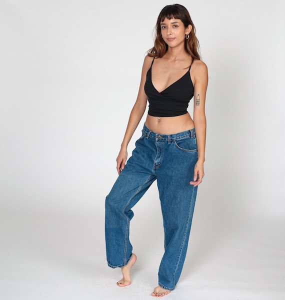 Levis Jeans Y2K High Waisted Jeans Straight Leg Relaxed Denim Pants Retro Tomboy Streetwear Boyfriend Vintage 00s Extra Large xl 36 x 30