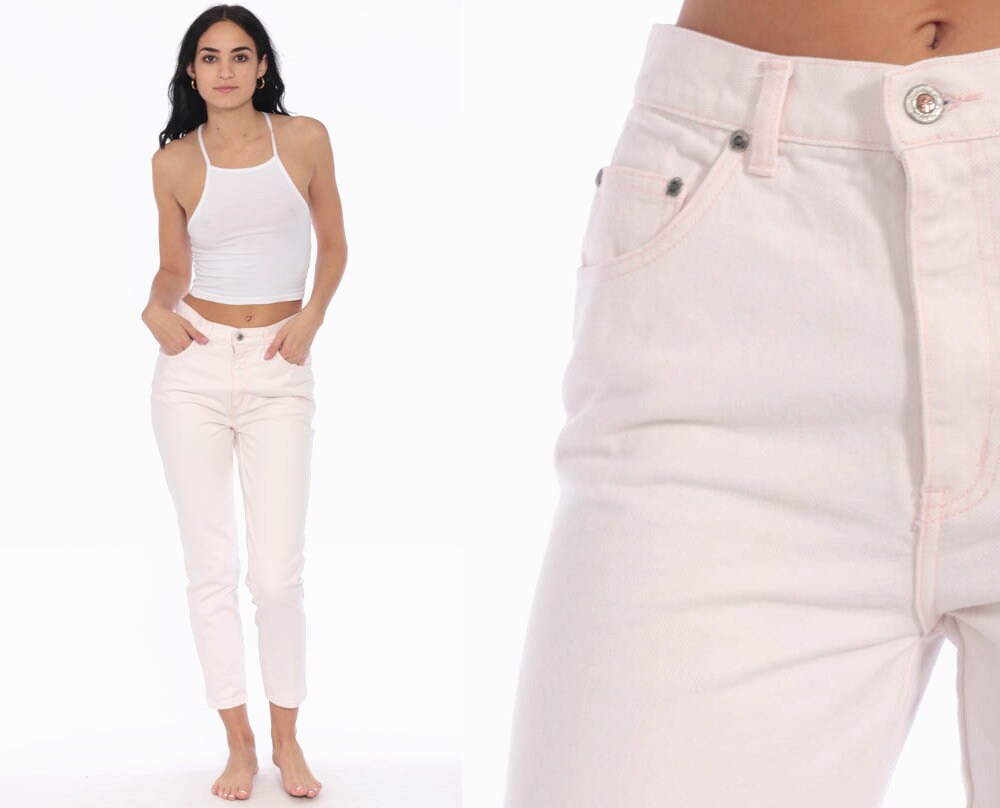 baby pink mom jeans