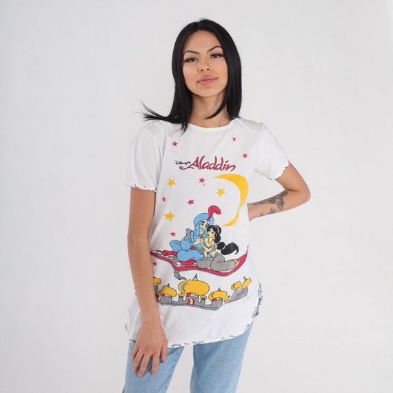 Vintage Aladdin Shirt 90s Disney Movie T-Shirt Pr… - image 2