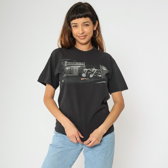 Harley Davidson T Shirt Y2K Zanotti HD Butler, PA Tshirt 00s Eagle Biker Graphic Tee Black Pennsylvania Motorcycle Vintage 00s Size Medium M