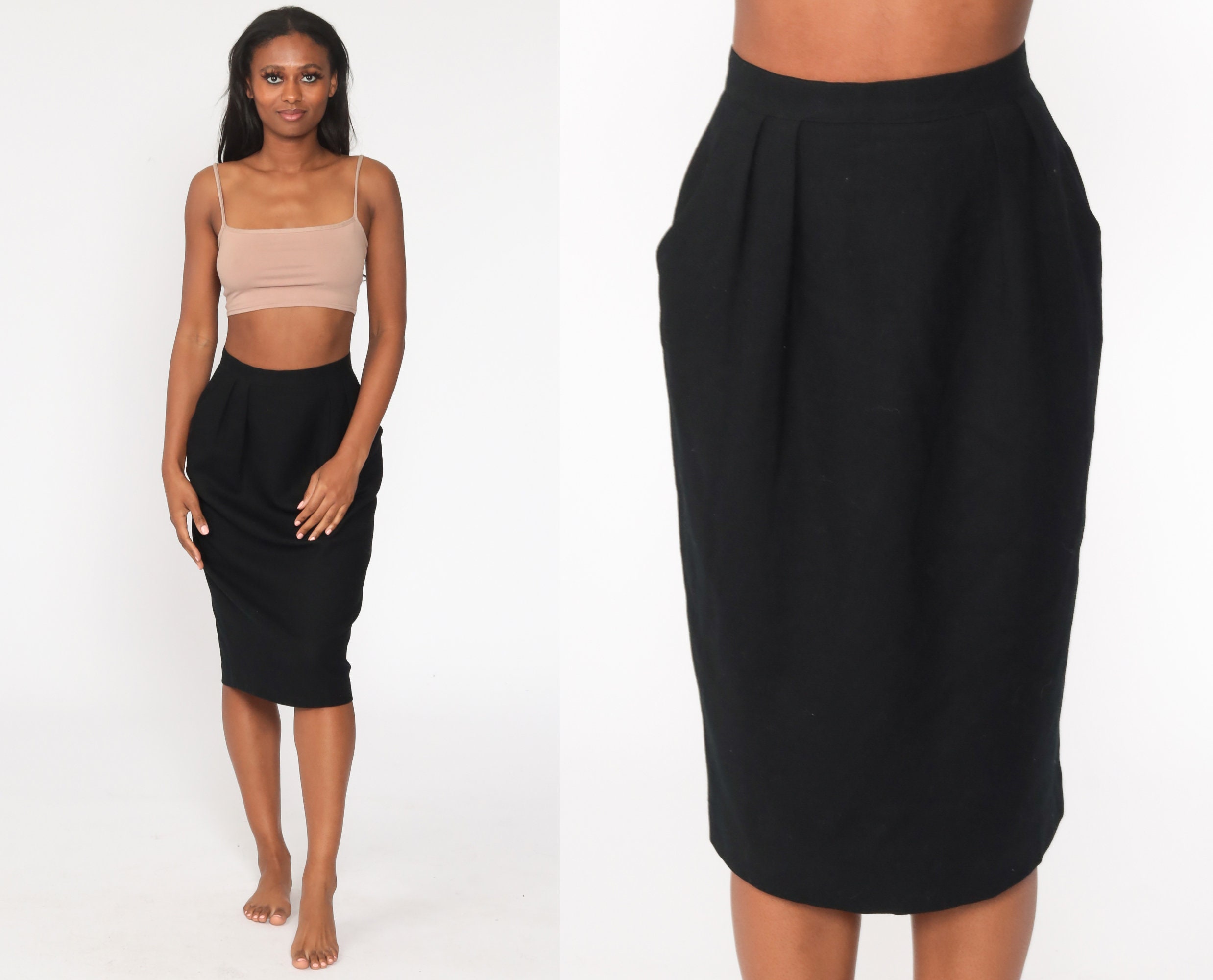 midi pencil skirt 80s