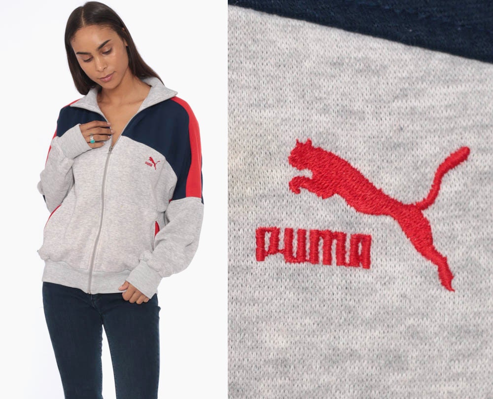 puma navy blue sweat jackets