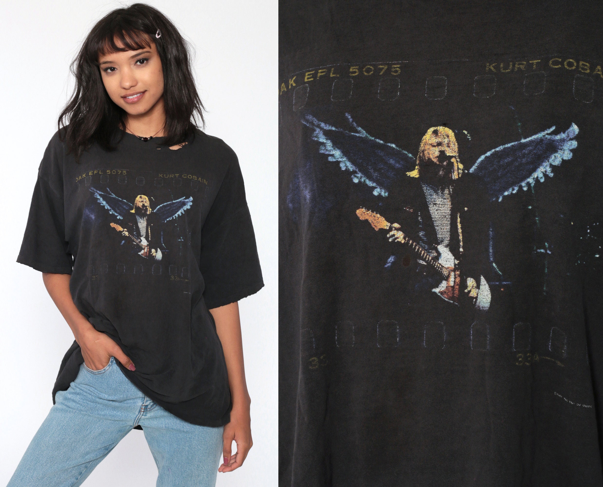 ripped nirvana shirt