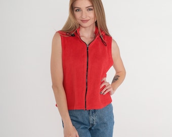 Vintage Y2K Red Spyder Fleece Vest - Etsy