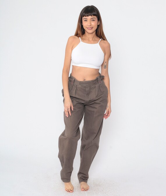 80’s/90’s Brown Dress Pants Trouser Slacks Straight Leg Wool High Waisted by Jones New York