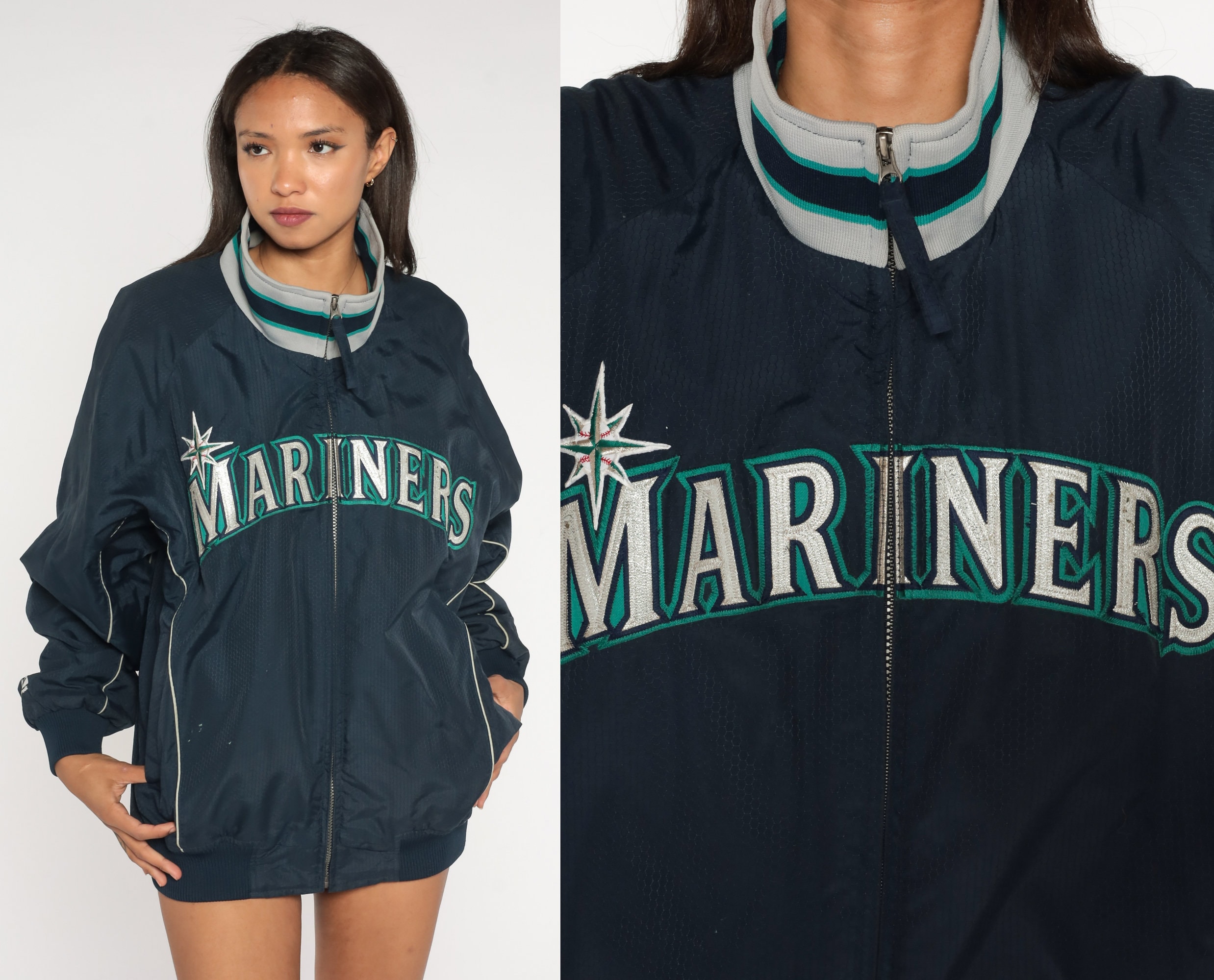 Seattle Mariners Jacket Majestic Baseball Jacket 90s Jacket 