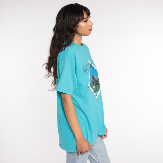 Common Loon Tshirt Bird Shirt 80s Animal TShirt V… - image 4