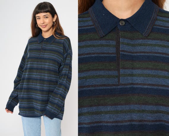 定率割引 往復 Vintage Wool Striped Sweater Polo Zegna Ermenegildo Y2K トップス