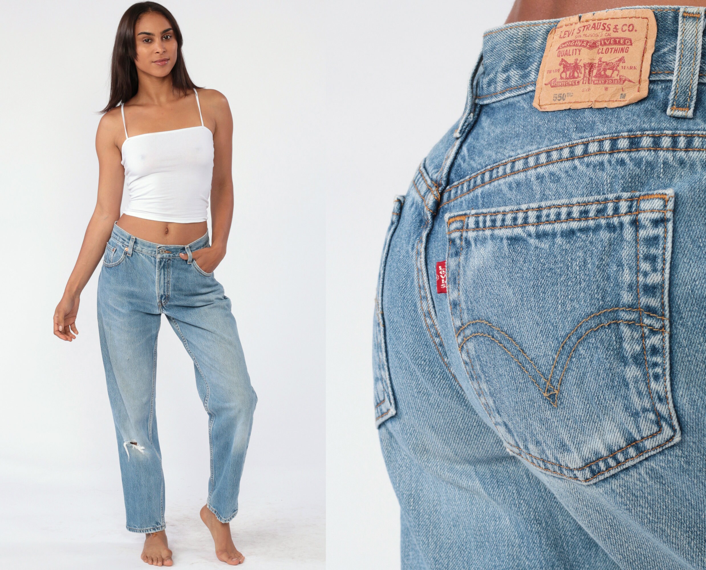 levi ripped mom jeans