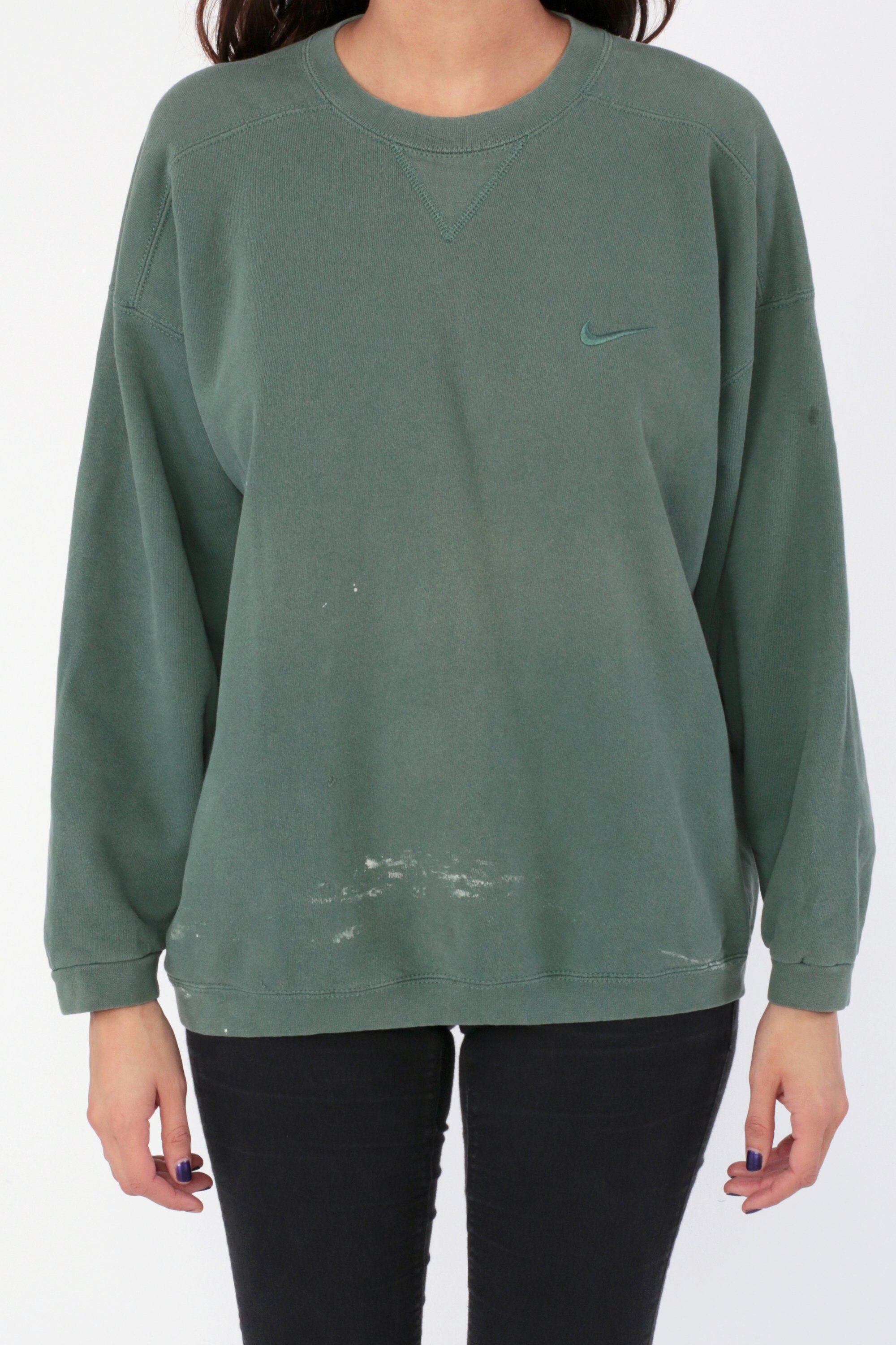 nike retro crew sweatshirt green
