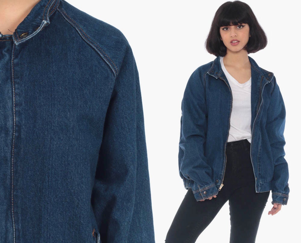 80s Denim Jacket ZIP UP Jean Jacket 