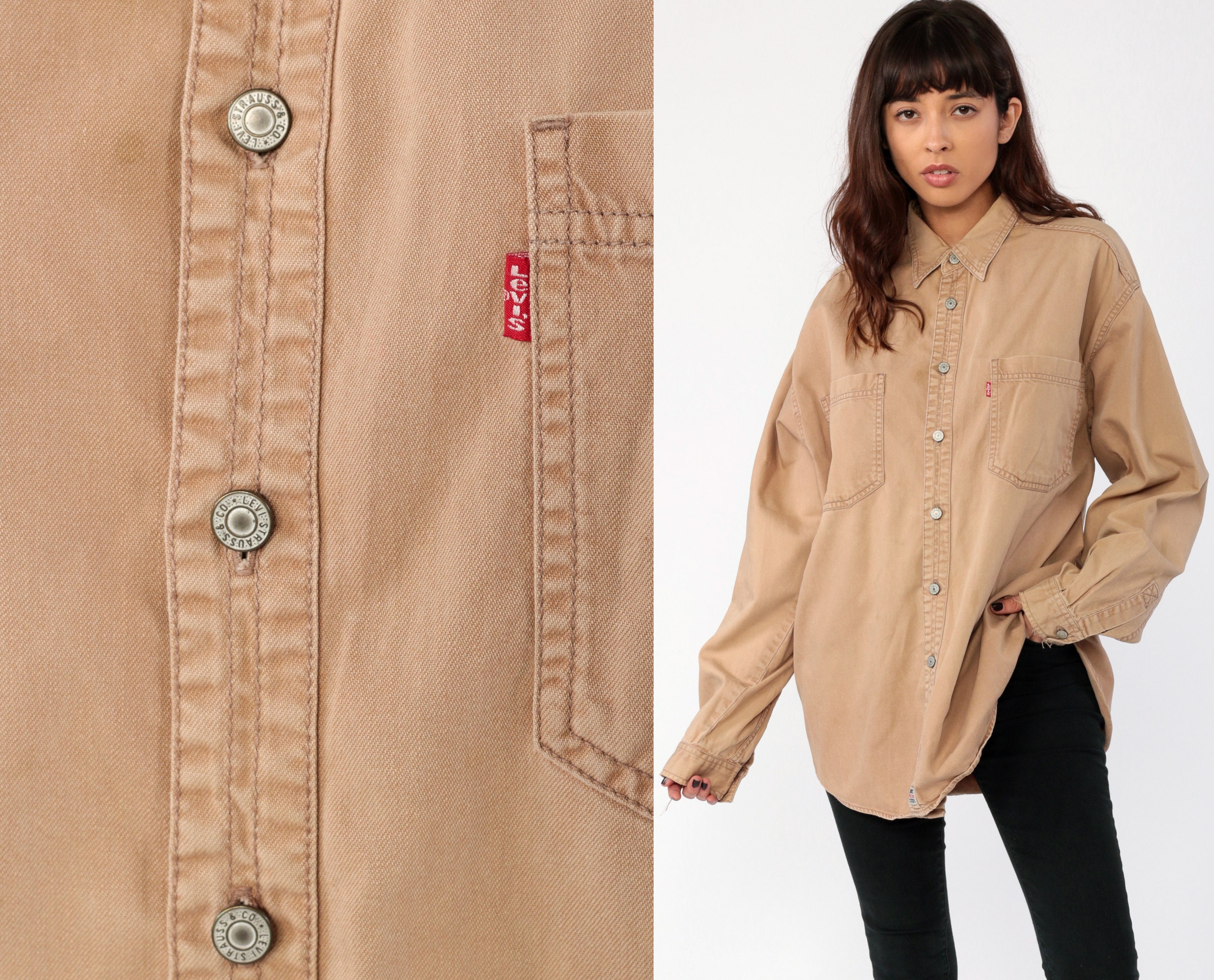 levi's khaki shirt