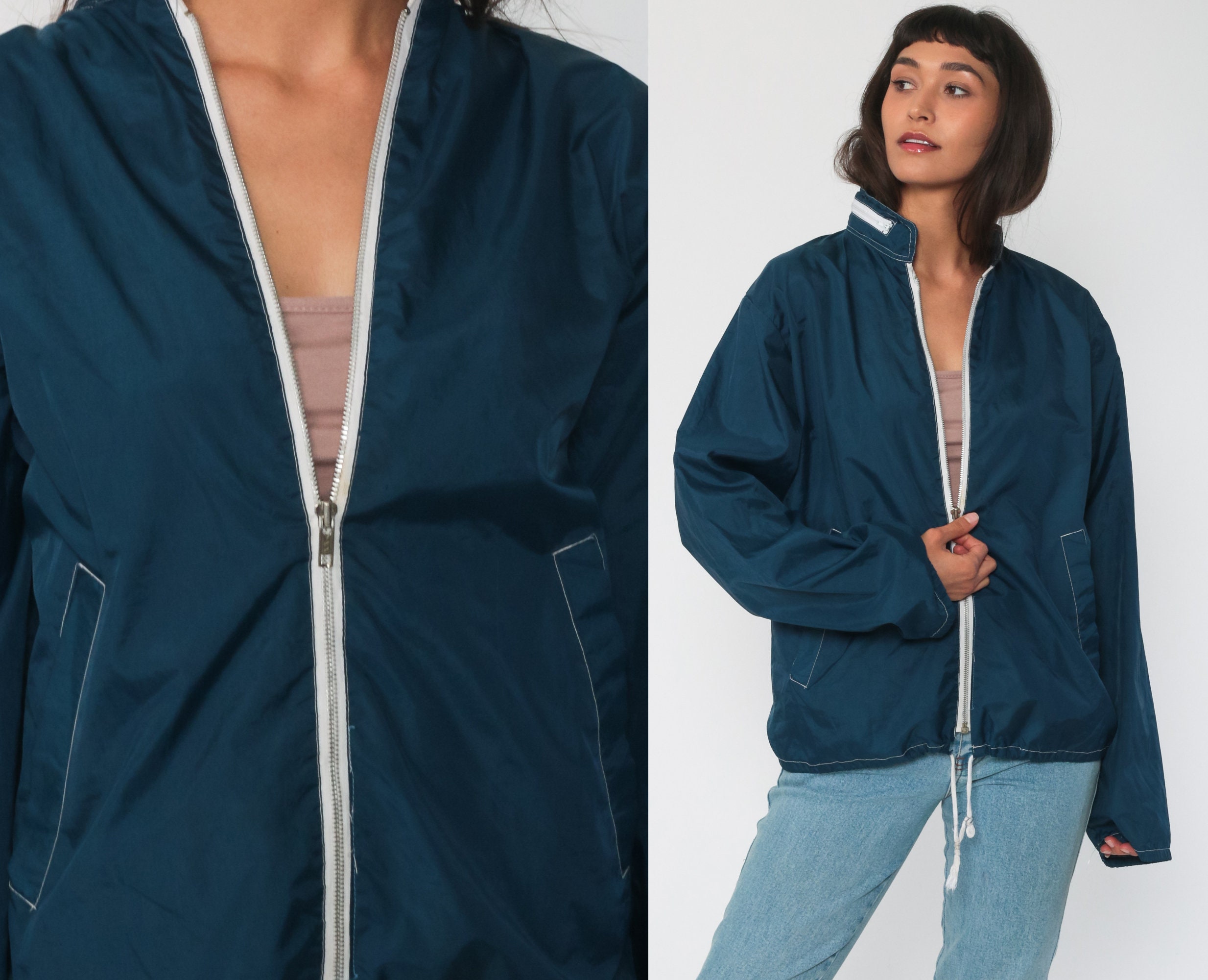 Blue Windbreaker Jacket -- 70s Dark 