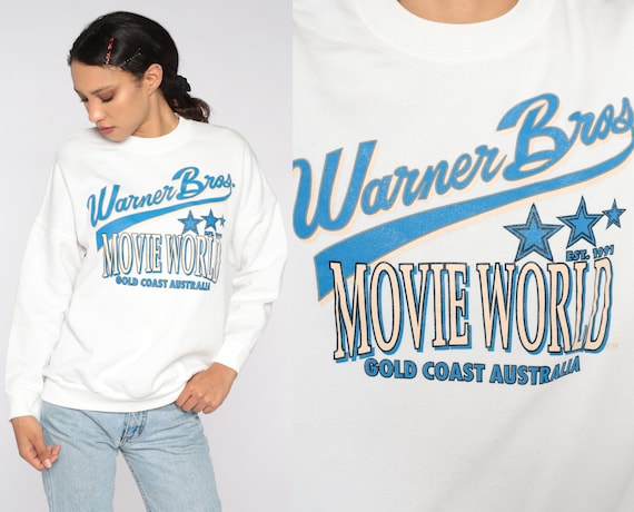 Warner Bros Movie World Sweatshirt Gold Coast Australia Shirt Theme Park Shirt Vintage 90s Graphic Sweatshirt Travel 1990s Movie World Small