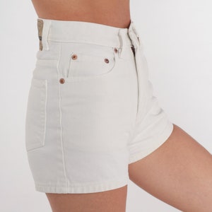 Jordache Denim Shorts 90s White Jean Shorts High Waist Jean Vintage Jean Hippie Shorts Tight 2xs xxs