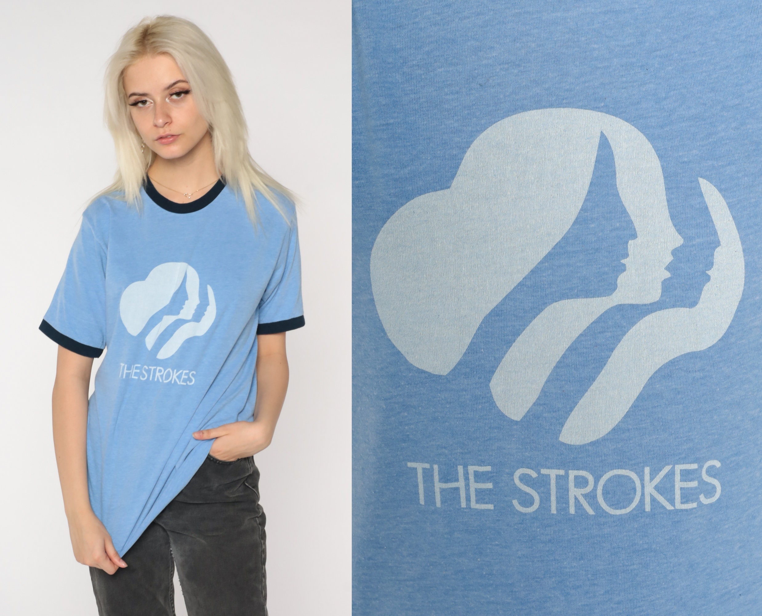 The strokes t shirt cheap etsy