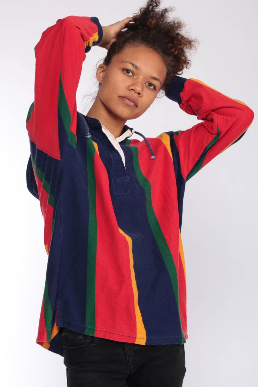 diagonal striped shirt
