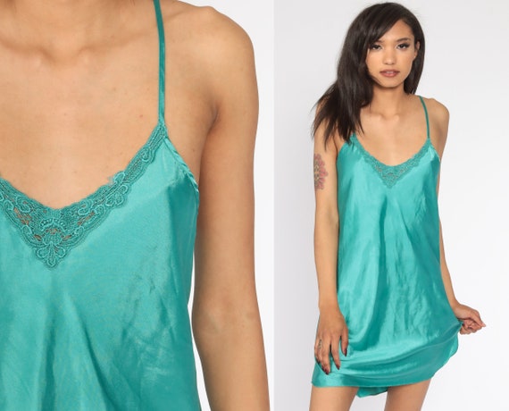 Сорочка Beauty Night Eve chemise Turquoise, Голубой, S/M BN_Eve chemise Turquoise S/M - Beauty Night - Сорочки, комбинации - Купить