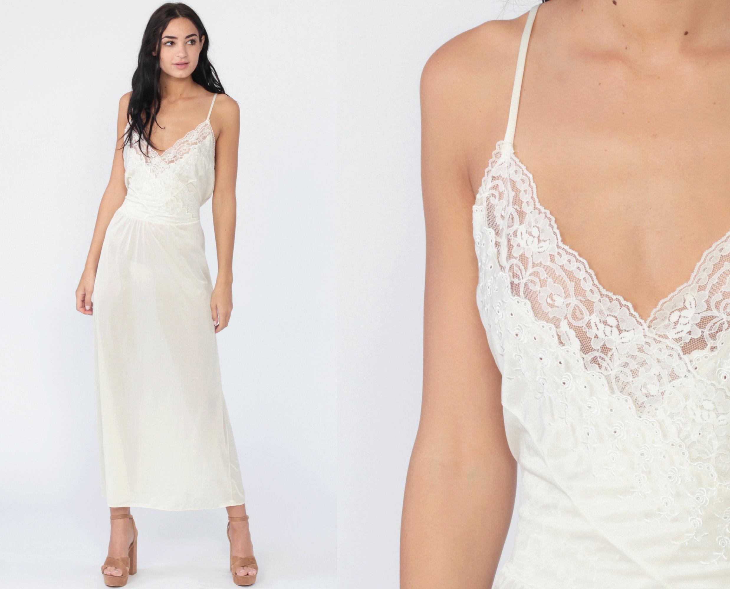 long white bridal nightgown