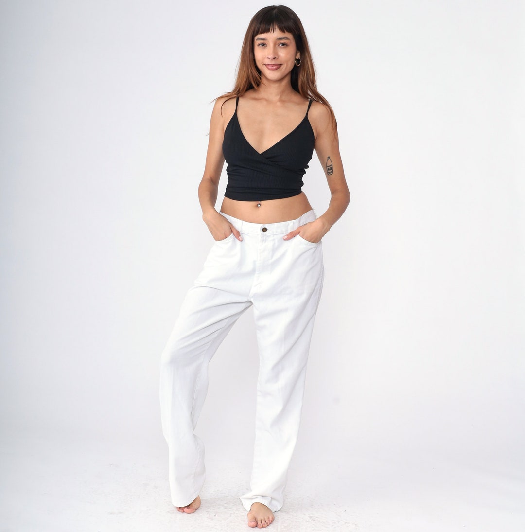 White Dickies Pants Y2k Painter's Pant Straight Leg Workwear Work