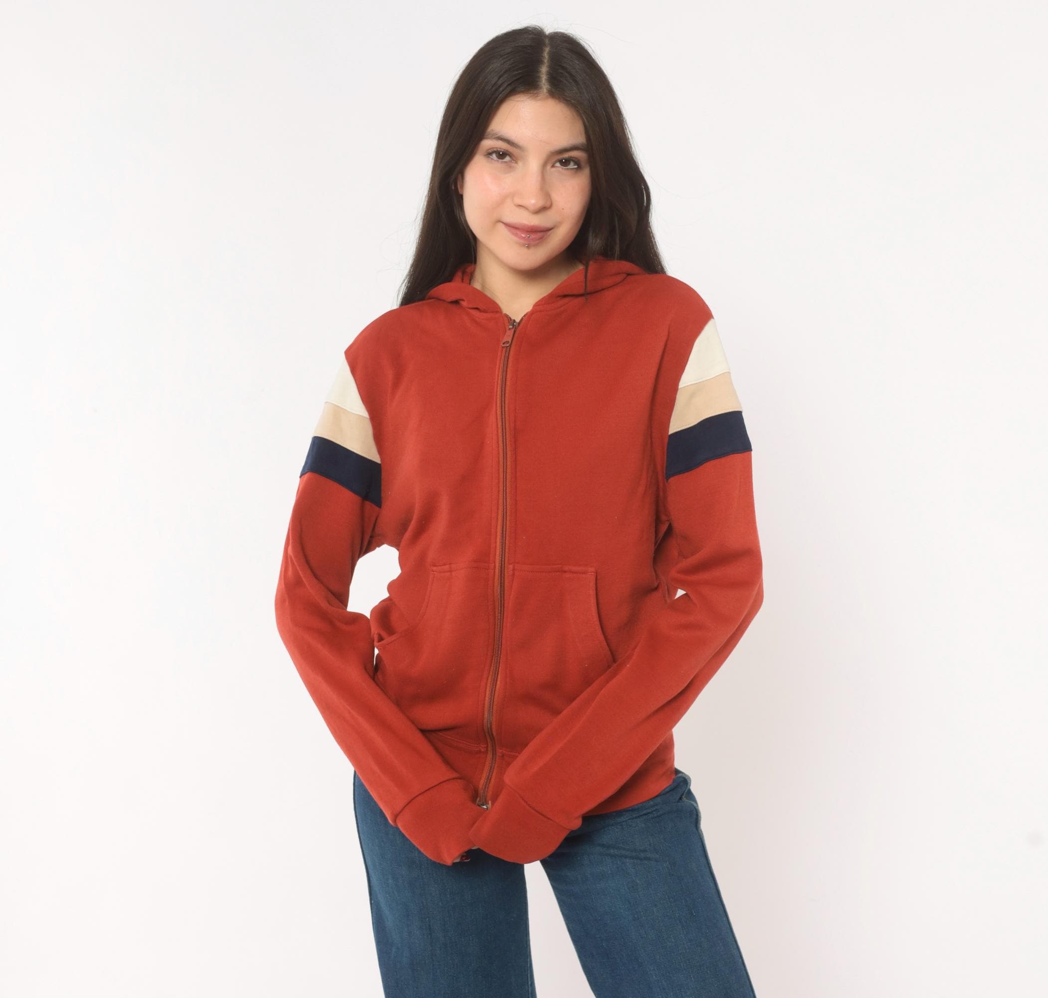Vintage Two Tone Red Hoodie - Etsy