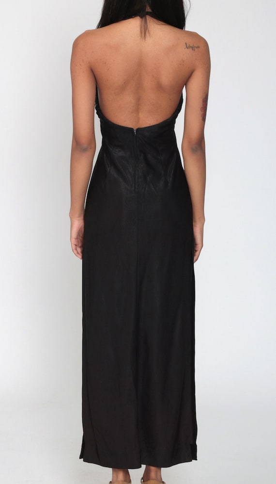 Buy Black Party Dress 70s Choker Dress Cut Out Dress GLITTER Bohemian Maxi  Cutout Party Boho Backless 1970s Vintage Halter Neck Extra Small Xs Online  in India