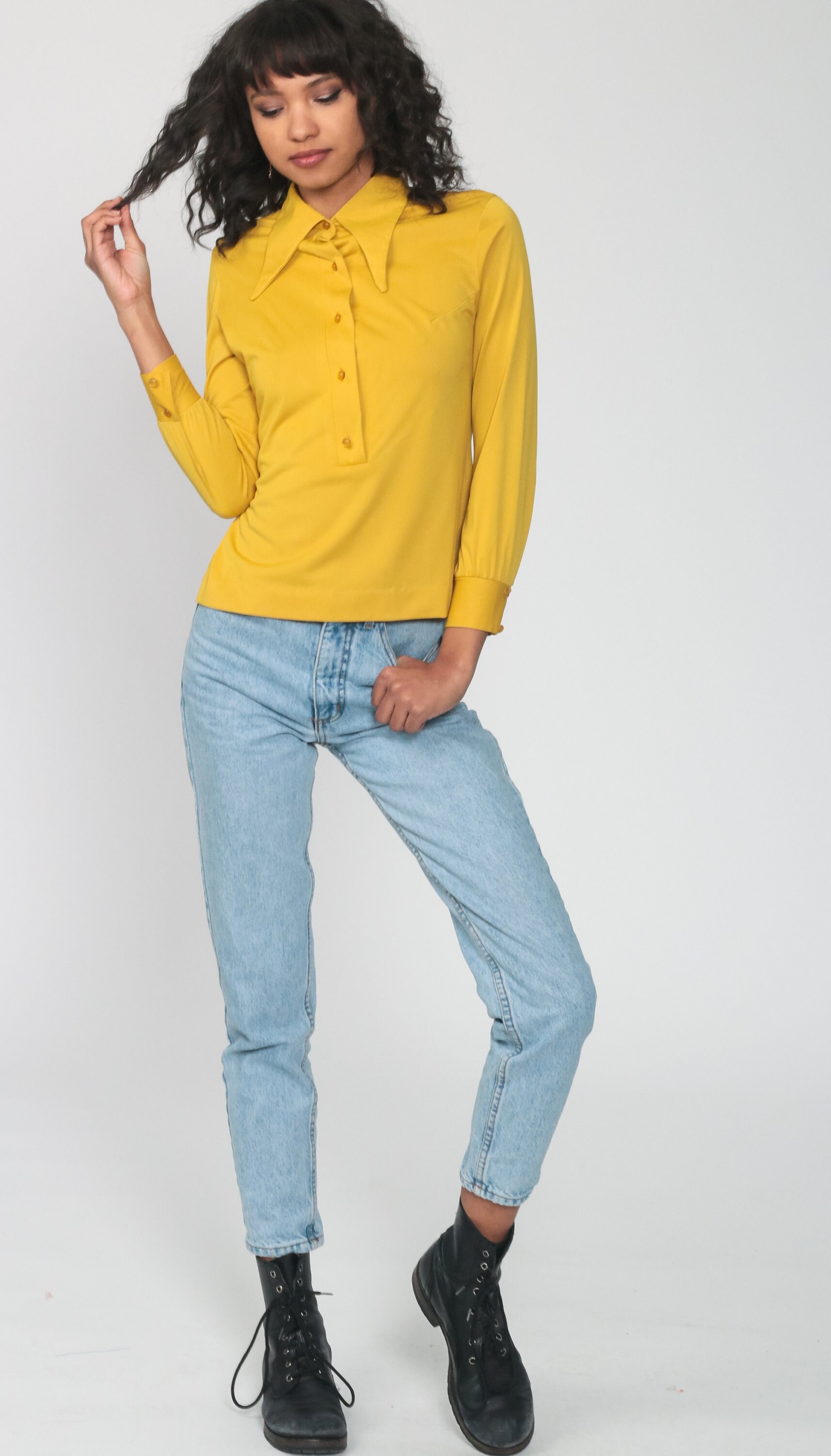70's style collared shirts