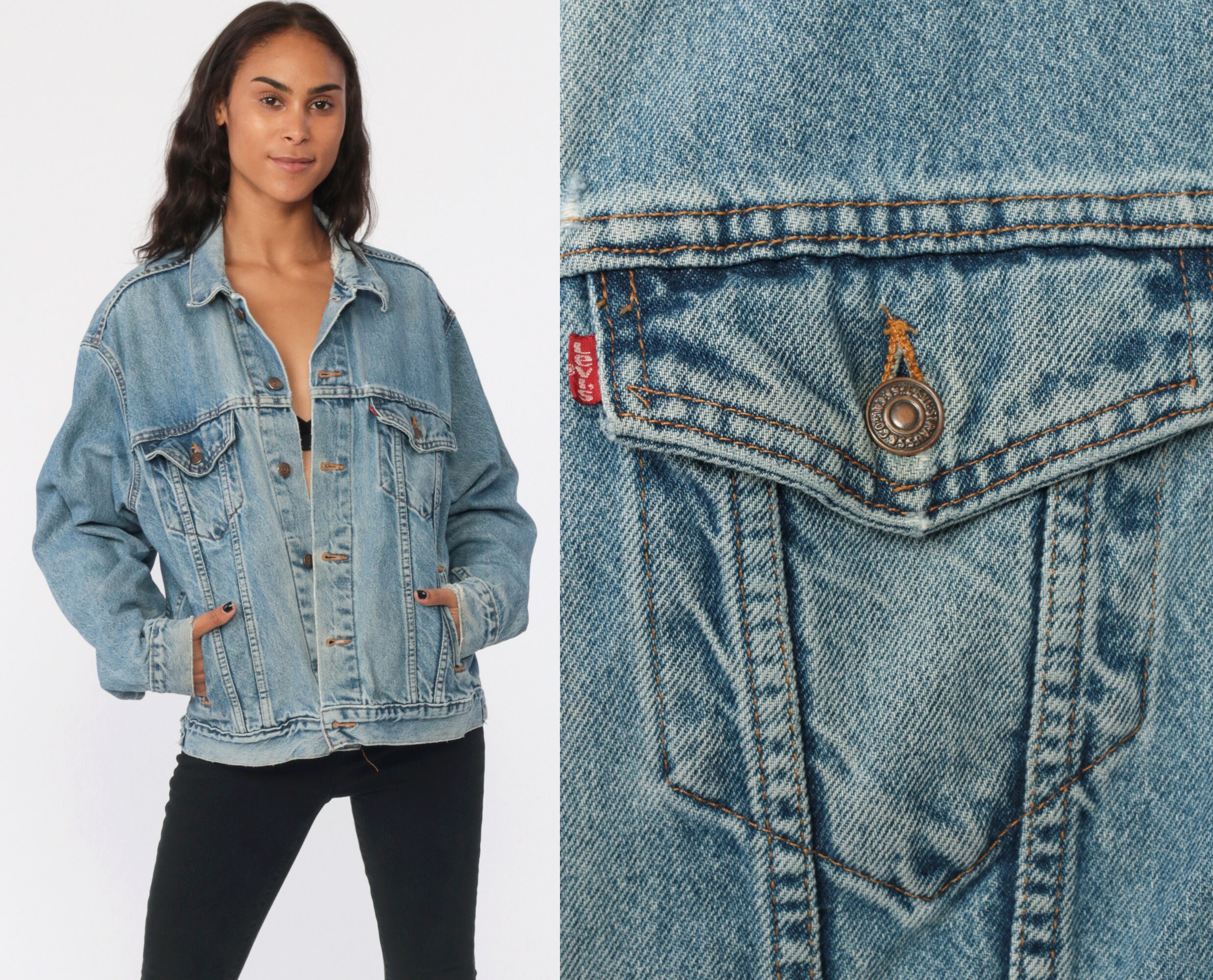 levi's ripped jean jacket