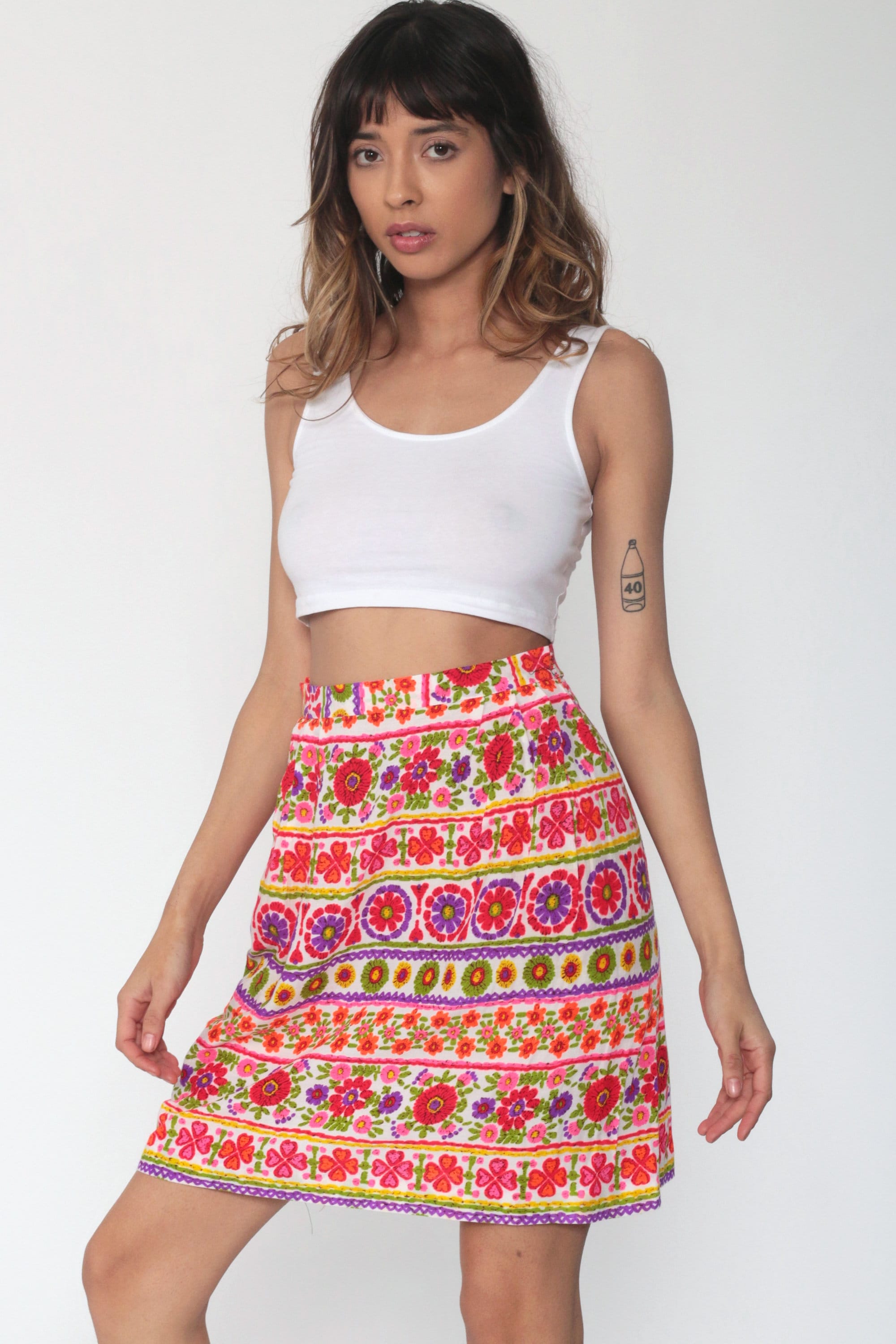1960s Hippie Mini Skirt
