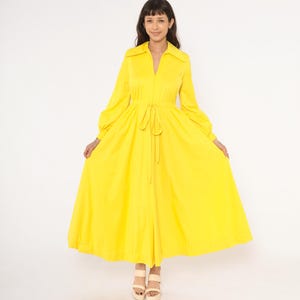 Butter Yellow Long Sleeve Dress - Etsy