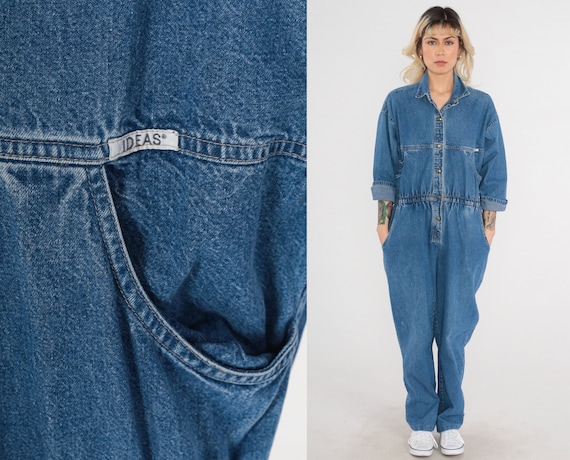 Blue jean coveralls discount