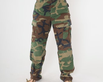 Camo Pants All Sizes 80s 90s Cargo Pants Camouflage Combat
