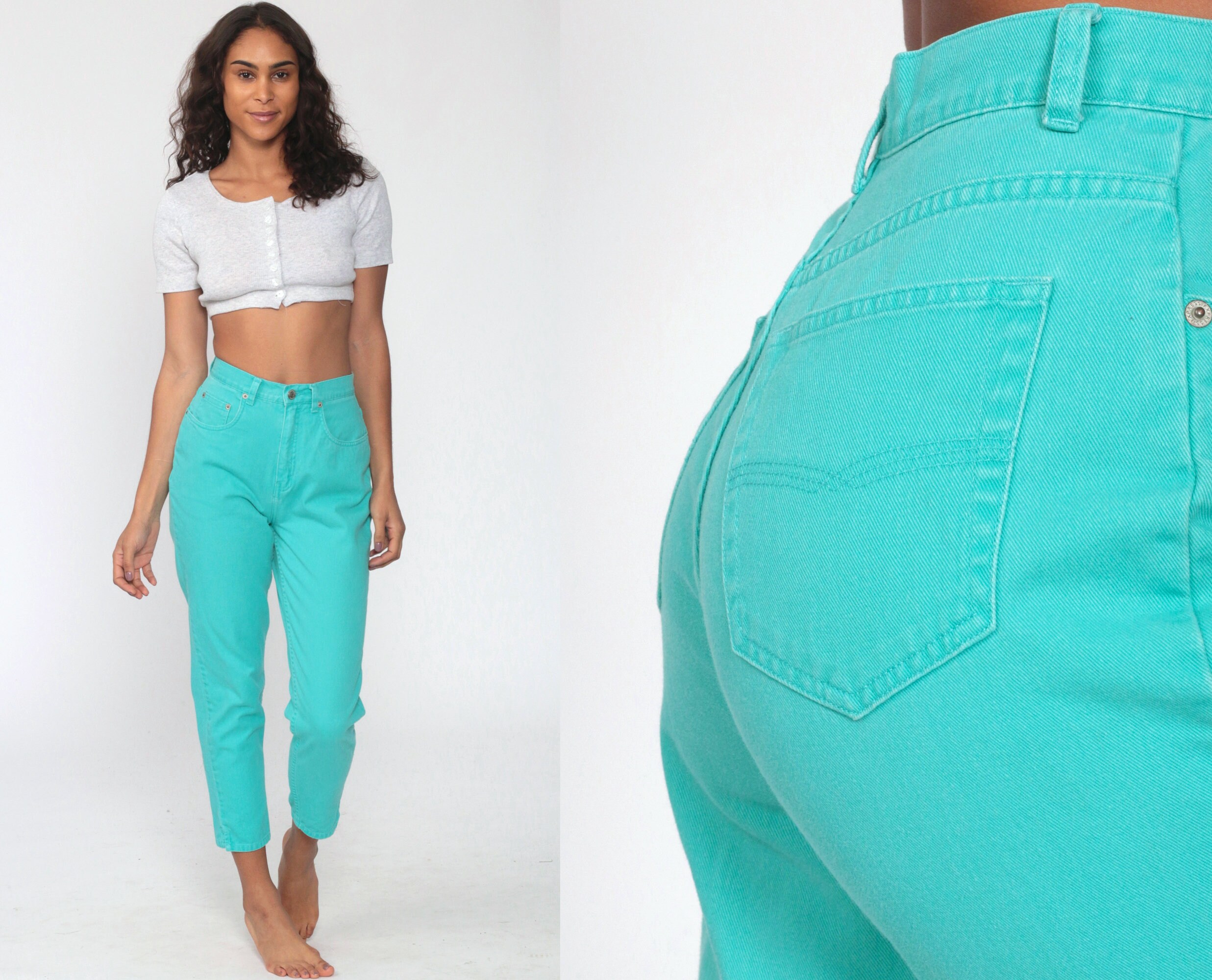 womens turquoise jeans