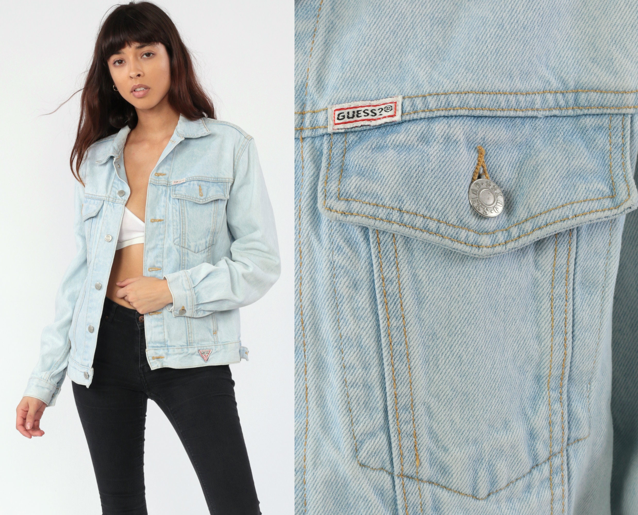 GUESS Jean Jacket M 80s Denim Jacket 